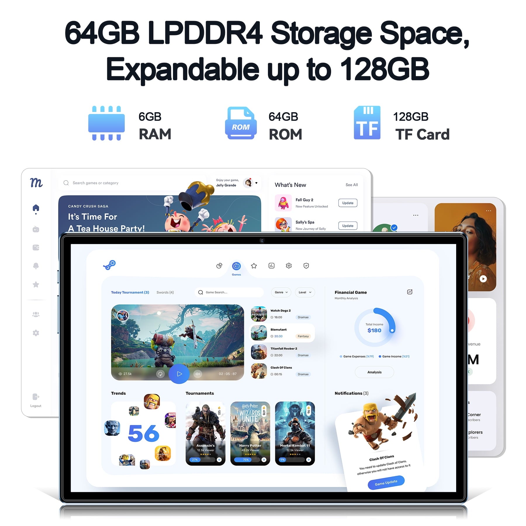 VEAT00L Tablet,10.1 inch Android 13 Tablets ,6GB RAM 64GB ROM 128GB Expand,Octa-Core Processor up with 5G WiFi,1280x800 IPS HD Touchscreen,6000mAh Battery, Bluetooth, Dual Camera, GMS (Blue)