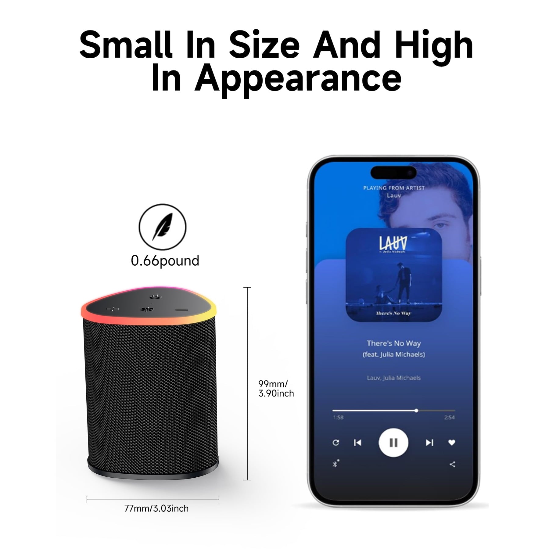 Advanced Outdoor Bluetooth Speaker with Lights - Ideal Gift for Men, Multi-Sync Capacity for 100 Speakers, Auto-Pairing HD Audio, Cool Tech Gadget, IPX5 Water-Resistant for Patio & Porch