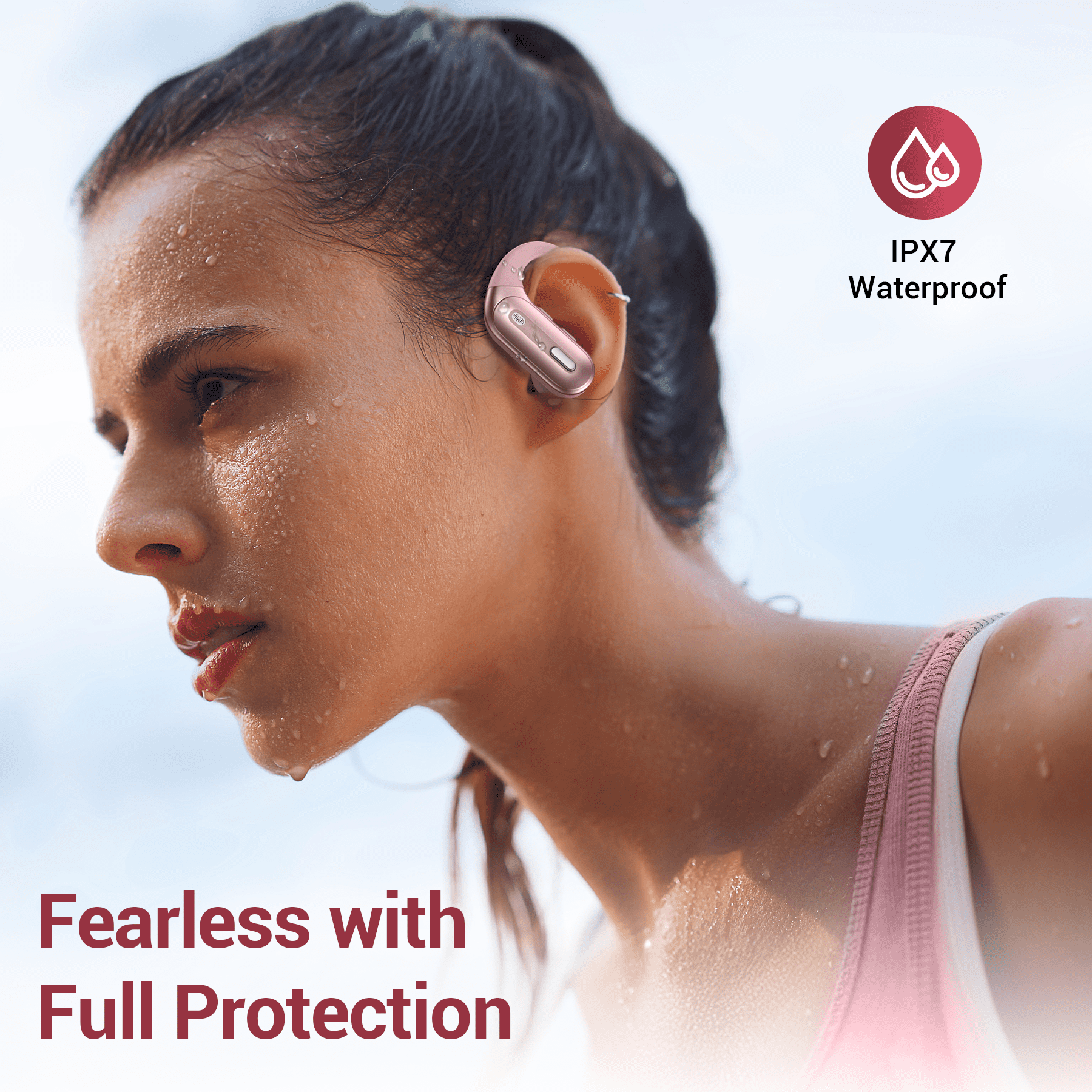VEAT00L Active Noise Cancelling Ear Buds Wireless Earbuds 75H Playtime Bluetooth Headphones with LED Display Case, Deep Bass Fitness Earphones Gym Running Workout, IP7 Over Earbuds with Earhook